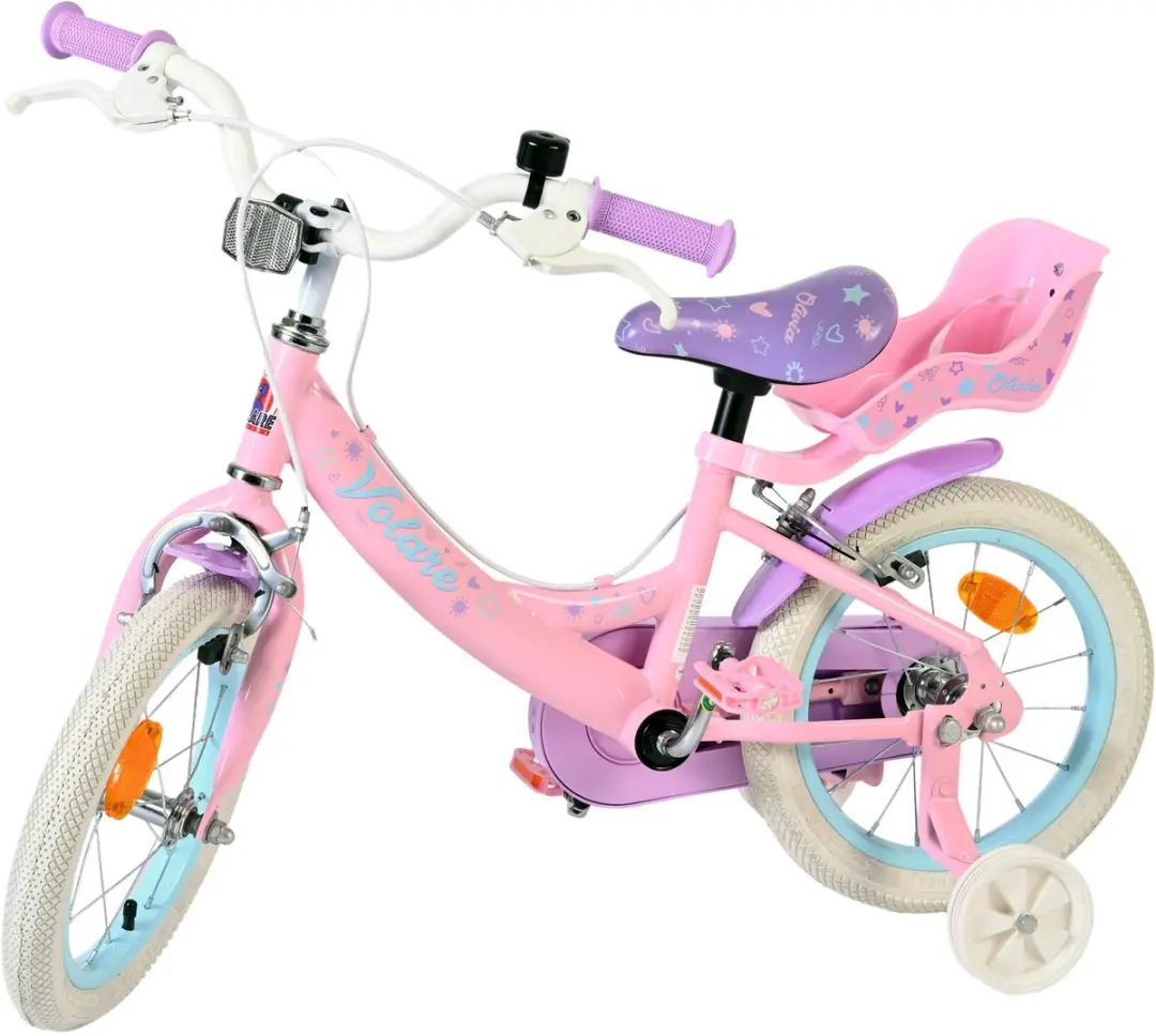 Volare Olivia Kinderfiets 14" - Roze - 1 Versnelling