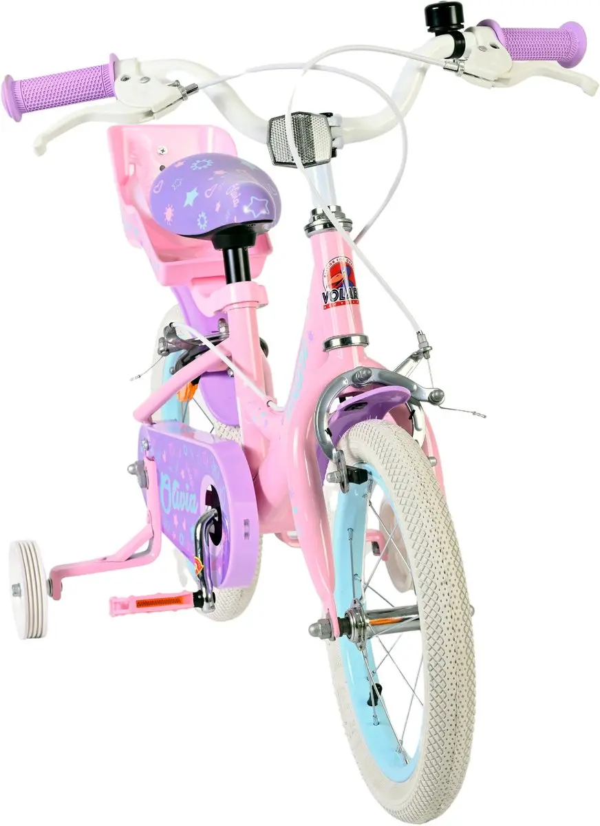 Volare Olivia Kinderfiets 14" - Roze - 1 Versnelling - afbeelding 6 van 6