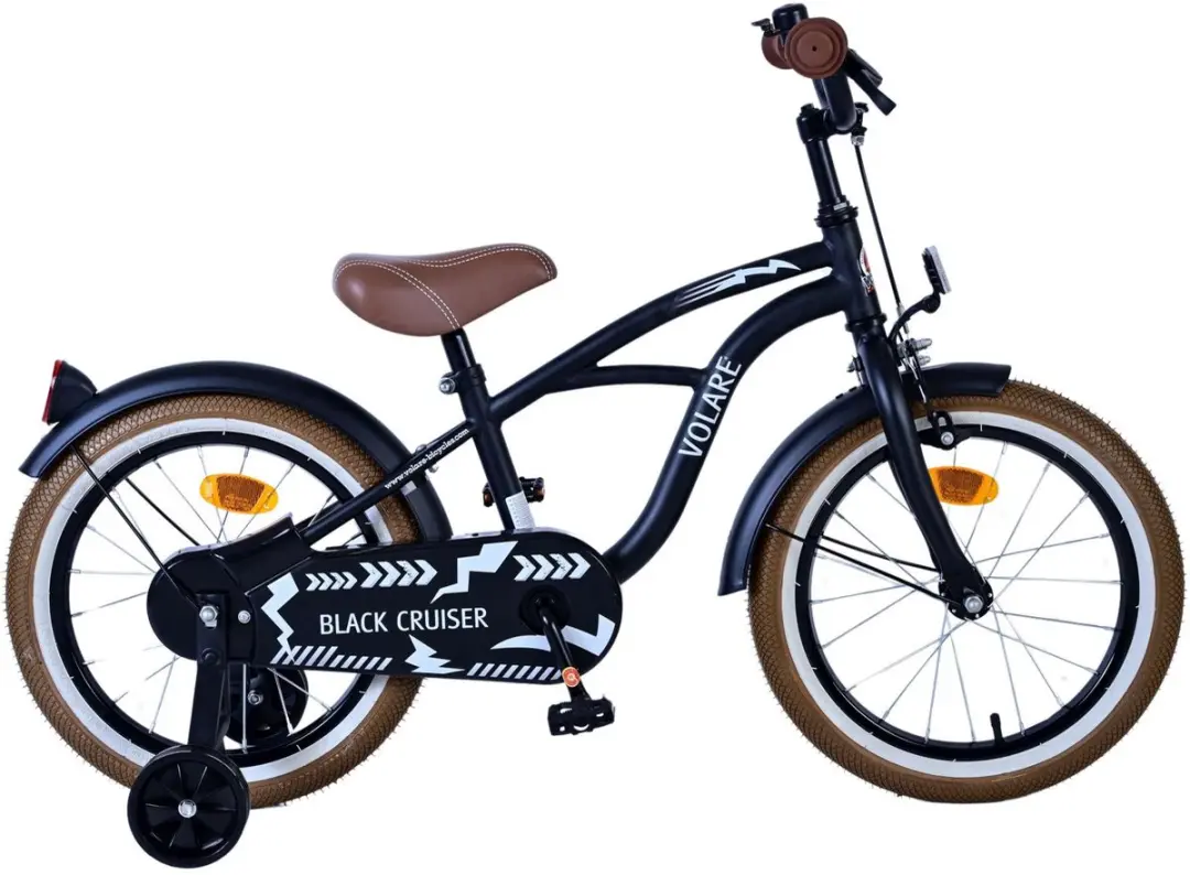 Volare Black Cruiser Kinderfiets 16"