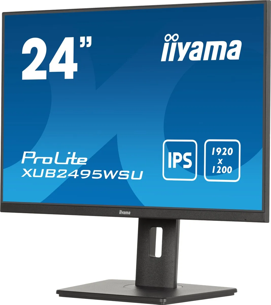 iiyama ProLite XUB2495WSU-B7 Monitor 24" IPS WUXGA - USB-hub - In hoogte verstelbaar - Zwart
