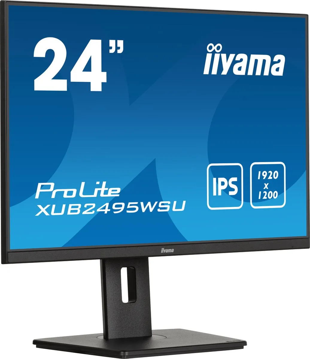 iiyama ProLite XUB2495WSU-B7 Monitor 24" IPS WUXGA - USB-hub - In hoogte verstelbaar - Zwart - afbeelding 6 van 6