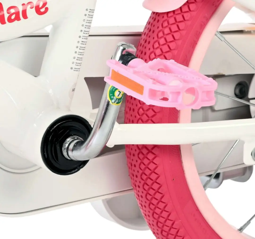Volare Unicorn Kinderfiets 14 inch - Meisjes - 1 Versnelling - Wit - afbeelding 6 van 6