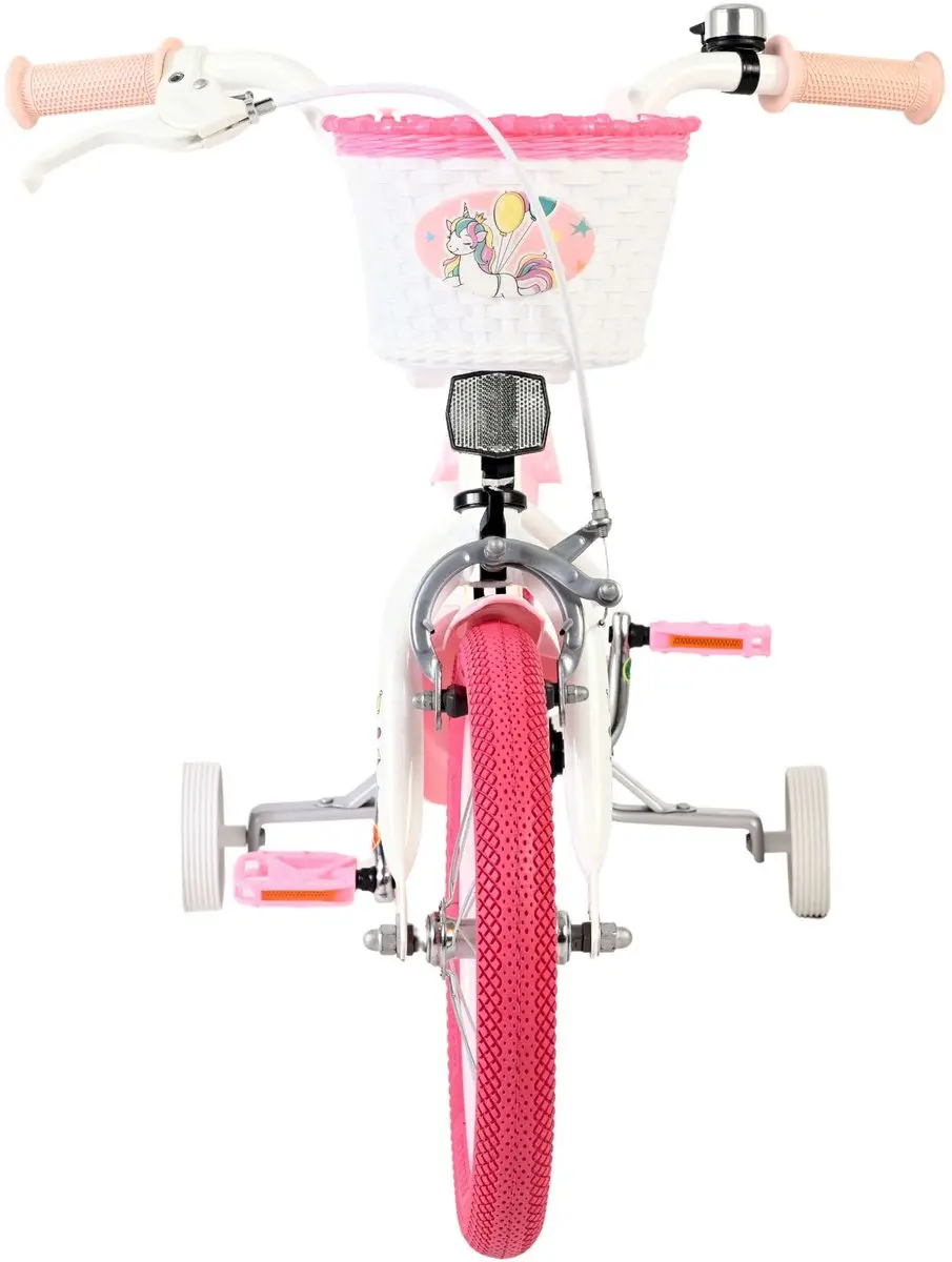 Volare Unicorn Kinderfiets 14 inch - Meisjes - 1 Versnelling - Wit