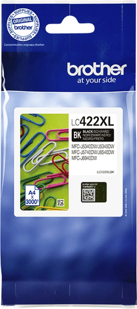 Brother LC-422XLBK Inktcartridge - 3000 pagina's - Zwart