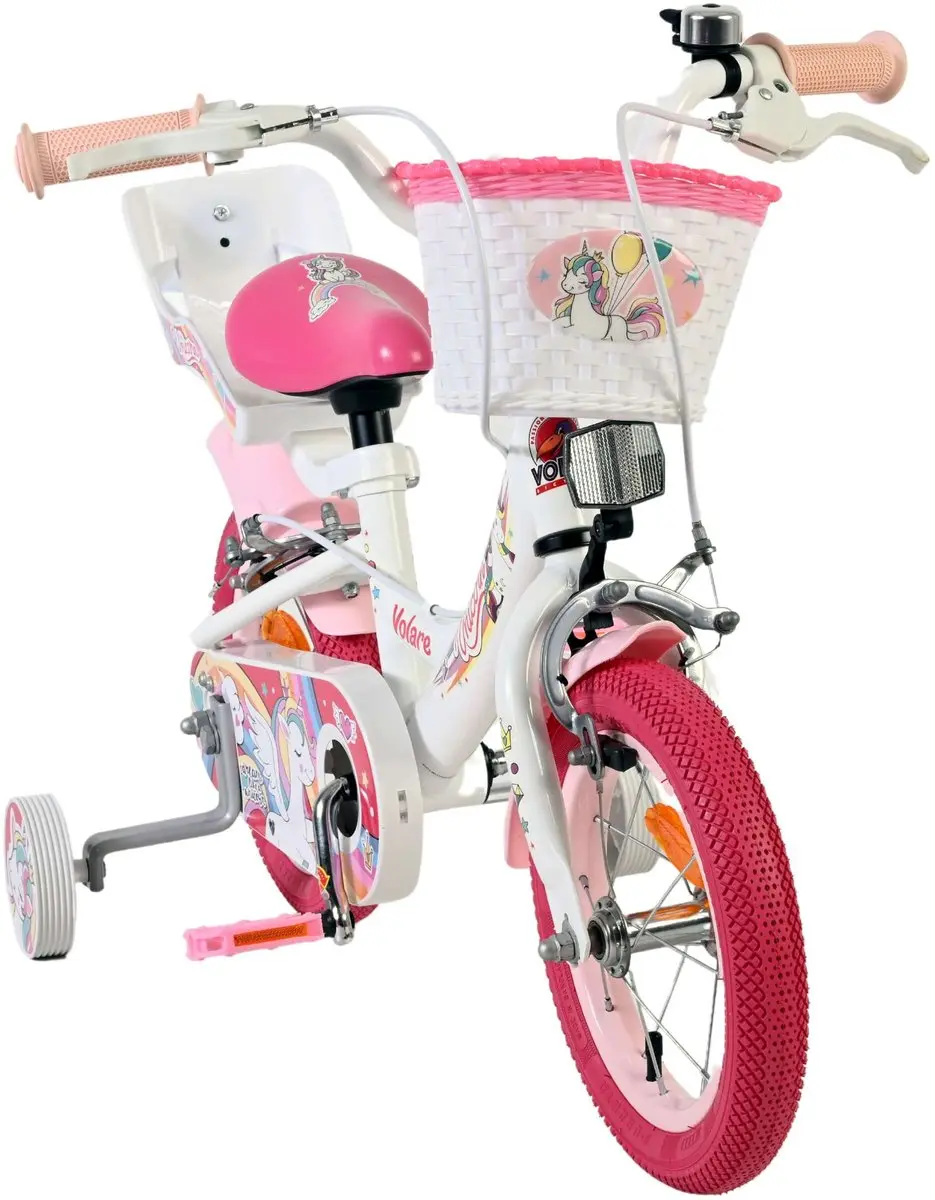 Volare Unicorn Kinderfiets 12 inch - Meisjes - Wit