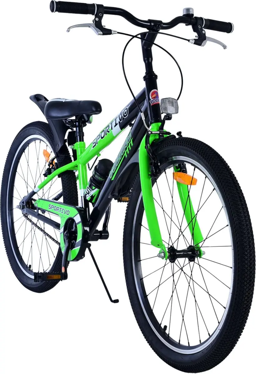 Volare Sportivo Kinderfiets 24 inch - 1 Versnelling - Zwart Groen