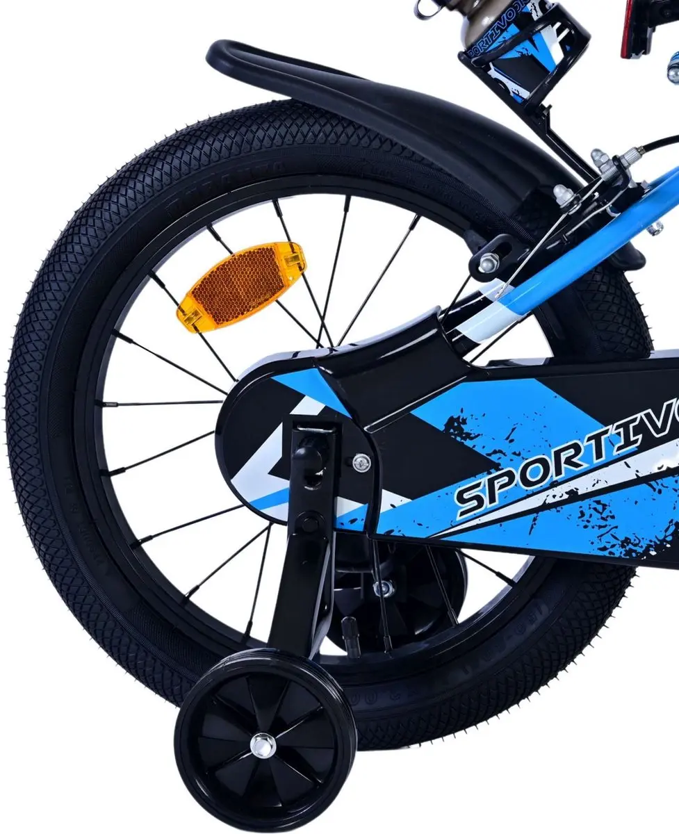 Volare Sportivo Kinderfiets 16 inch - Jongens - Blauw/Zwart