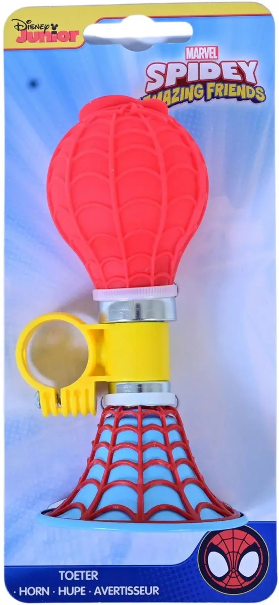Volare Spidey and his Amazing Friends Fietstoeter - Rood/Blauw/Geel