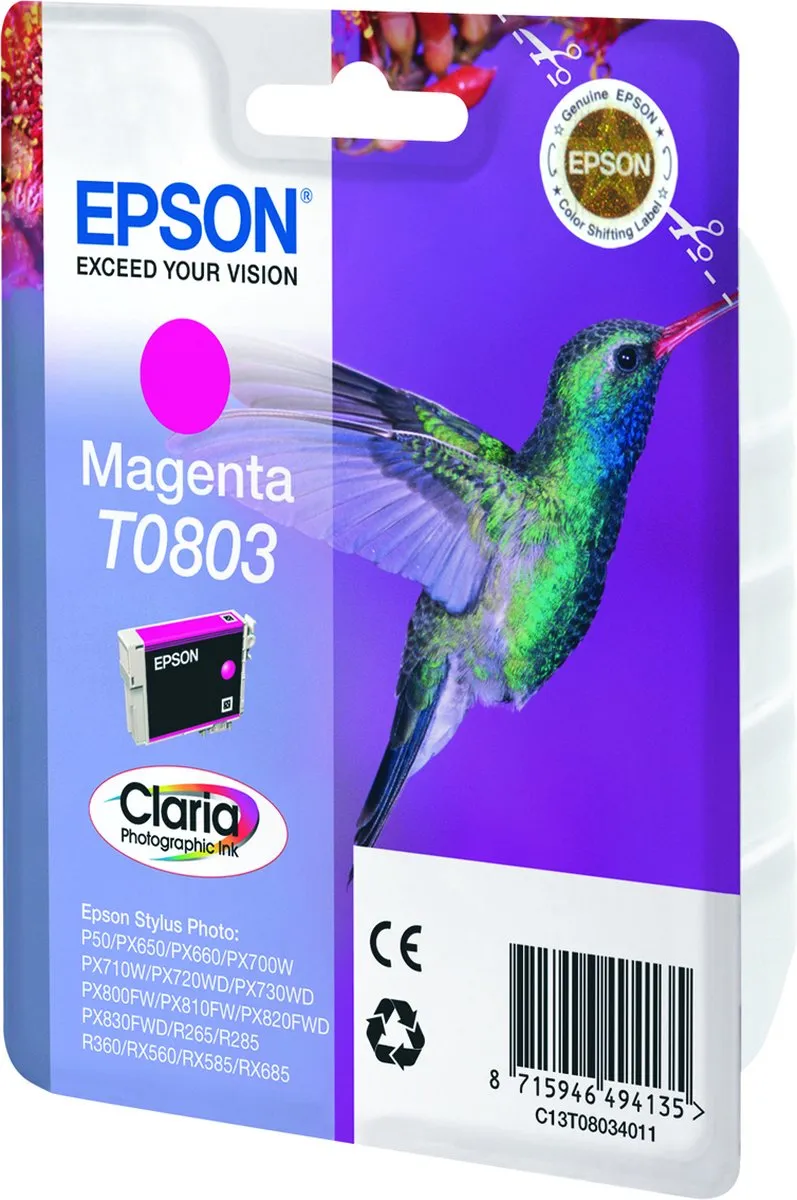 Epson T0803 Magenta Inktcartridge - 7.4ml