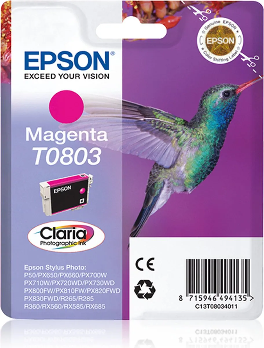 Epson T0803 Magenta Inktcartridge - 7.4ml