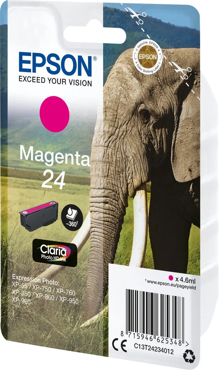 Epson T2423 Magenta Inktcartridge - 4.6ml - 360 Pagina's