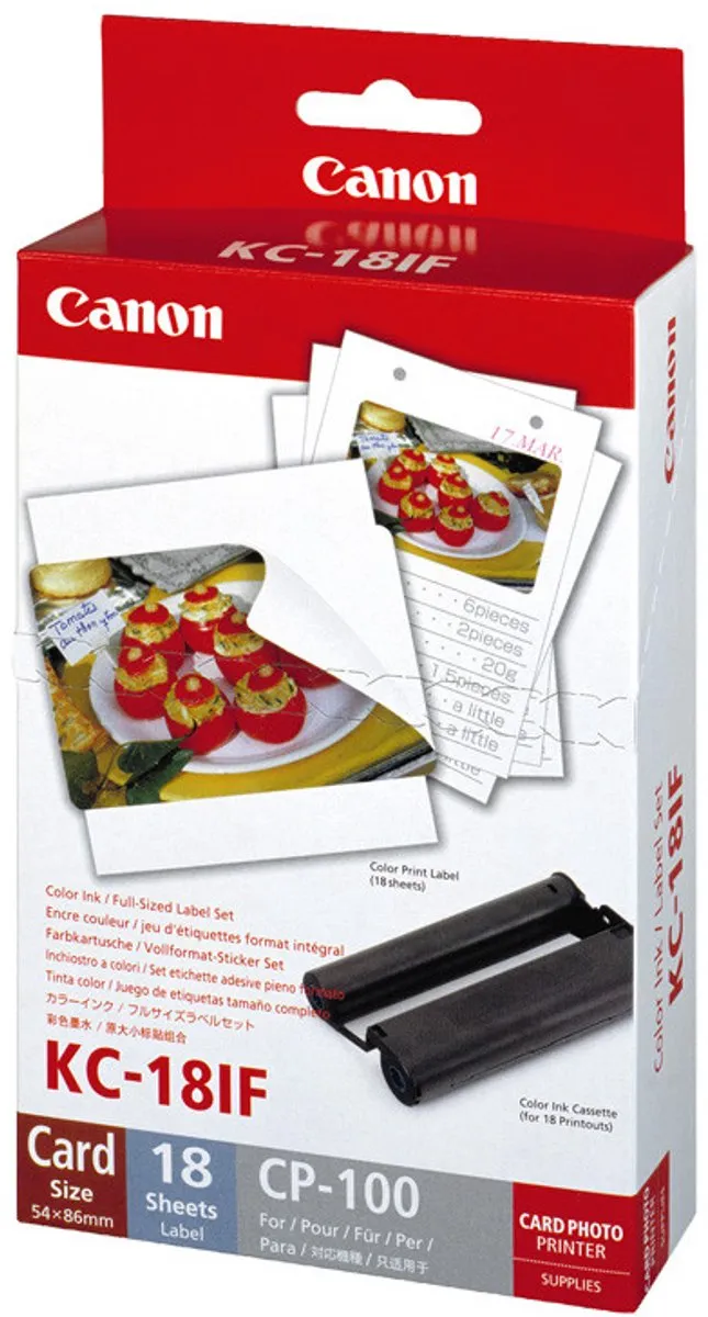 Canon KC-18IF Inktcartridge - 18 Stuks - 54x86mm - Kleur
