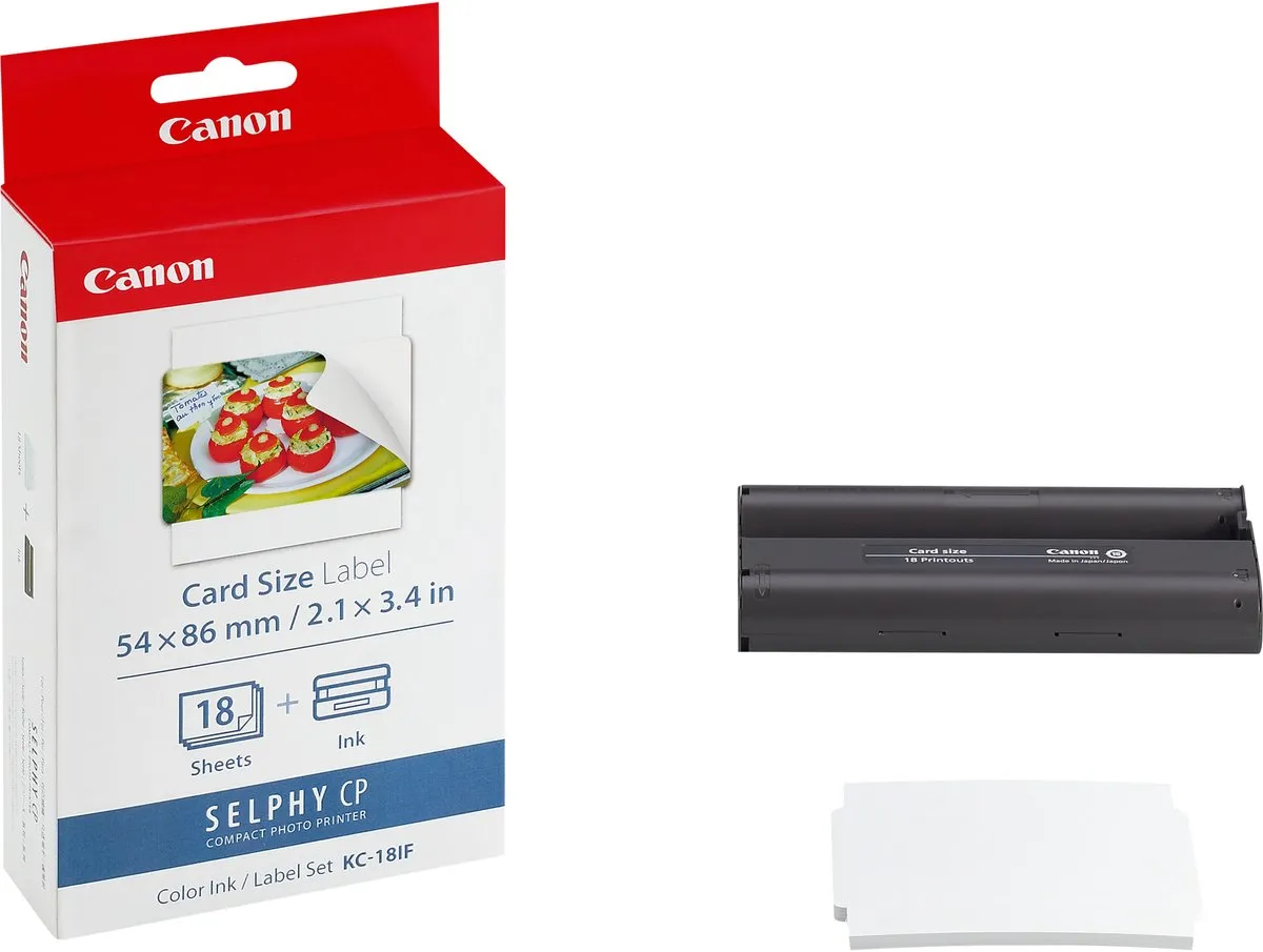 Canon KC-18IF Inktcartridge - 18 Stuks - 54x86mm - Kleur