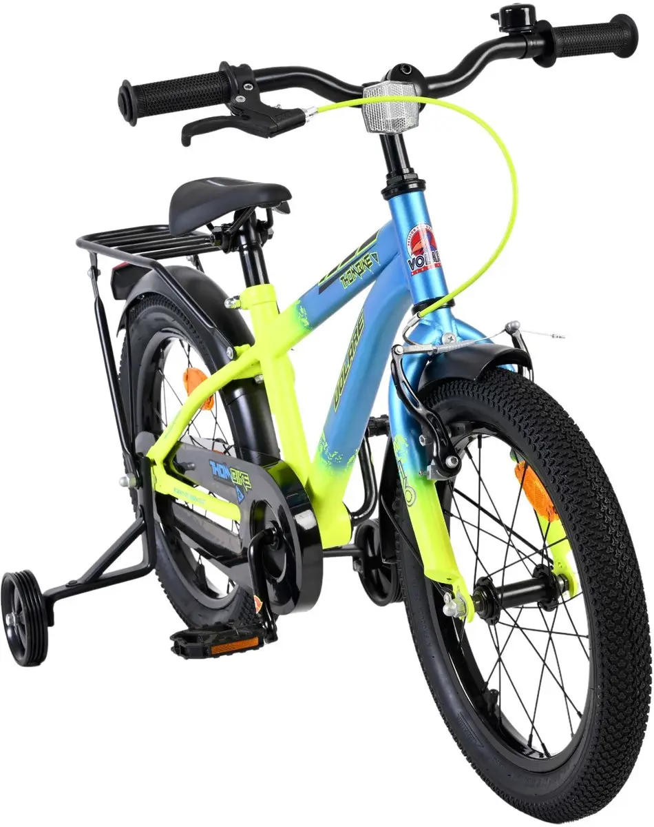 Volare Thombike Kinderfiets 16 inch - 1 Versnelling - Blauw/Geel