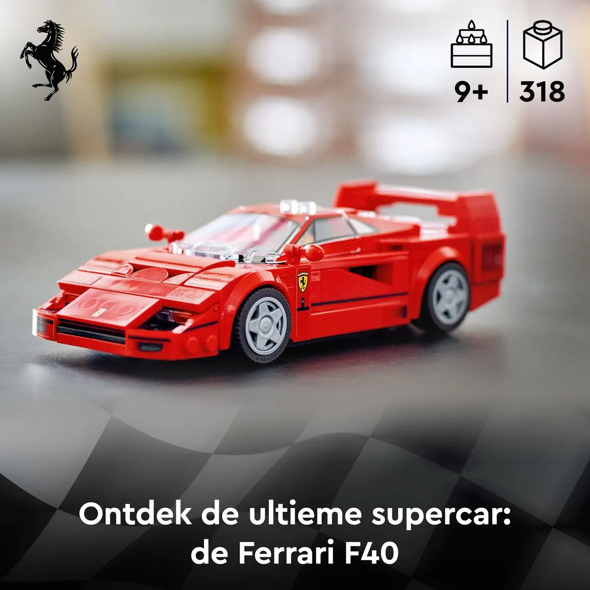 LEGO Speed Champions Ferrari F40 76934 - 318 Stukken - 1 Minifiguur