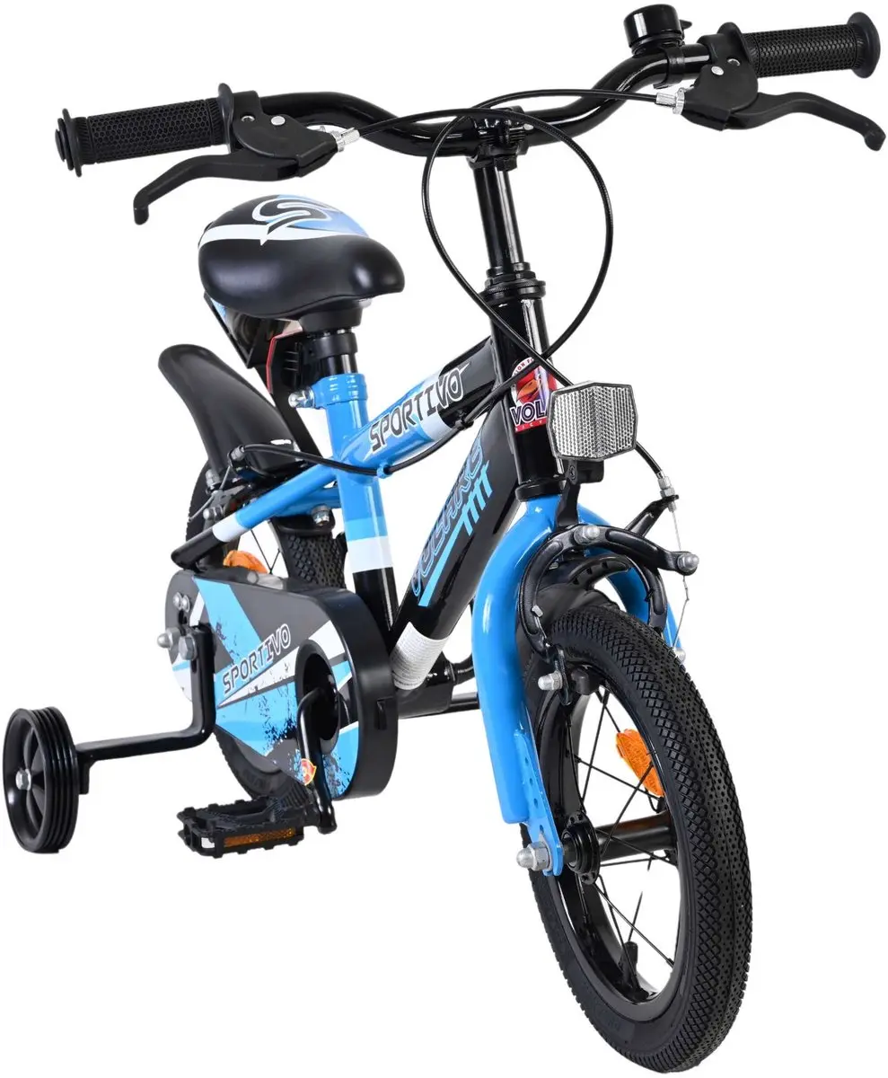 Volare Sportivo Kinderfiets 12 inch - Jongens - Blauw/Zwart