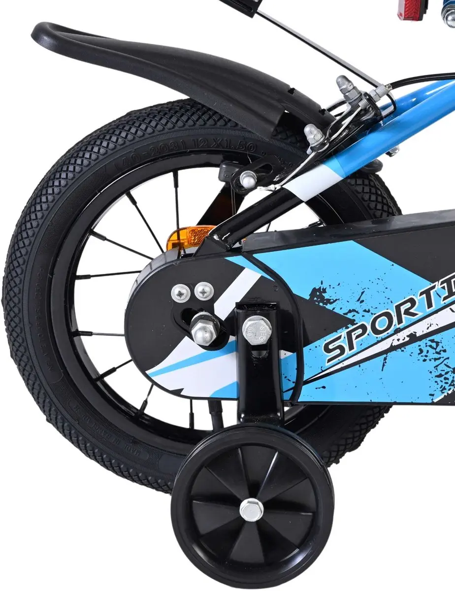 Volare Sportivo Kinderfiets 12 inch - Jongens - Blauw/Zwart