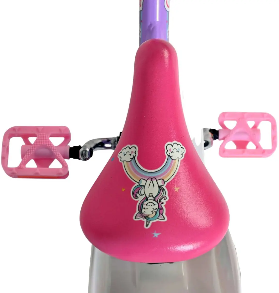 Volare Unicorn Kinderfiets 12" - Meisjes - Paars - afbeelding 6 van 6