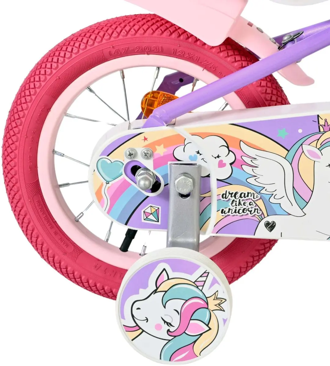 Volare Unicorn Kinderfiets 12" - Meisjes - Paars
