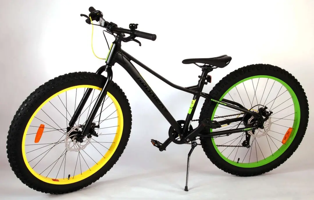 Volare Gradient Kinderfiets 26" 7 Speed - Zwart/Geel/ Groen