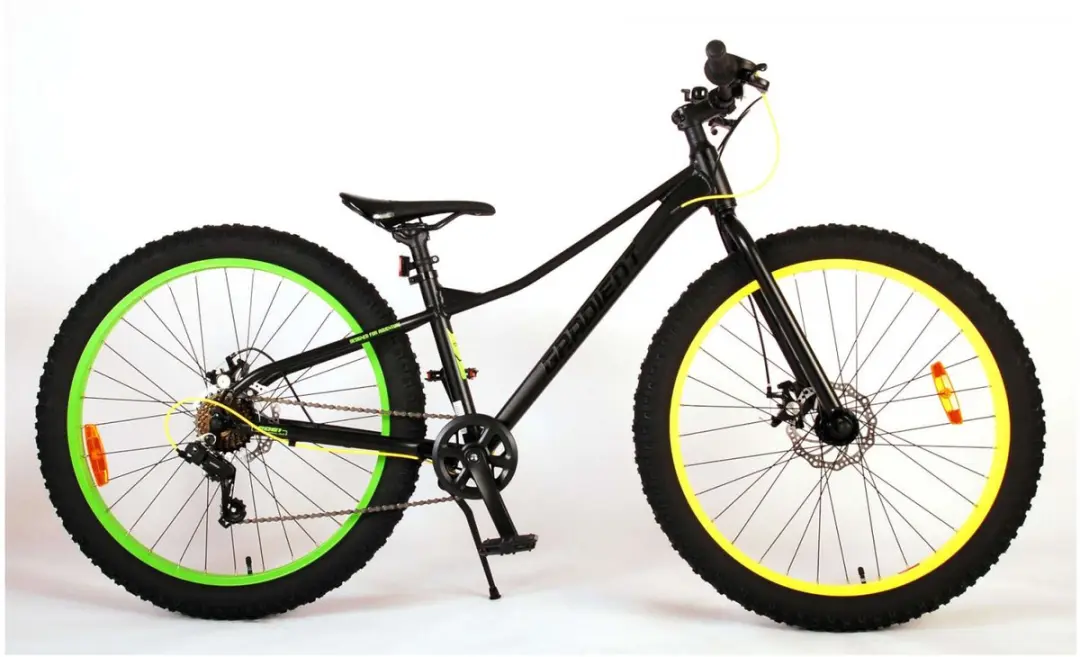 Volare Gradient Kinderfiets 26" 7 Speed - Zwart/Geel/ Groen