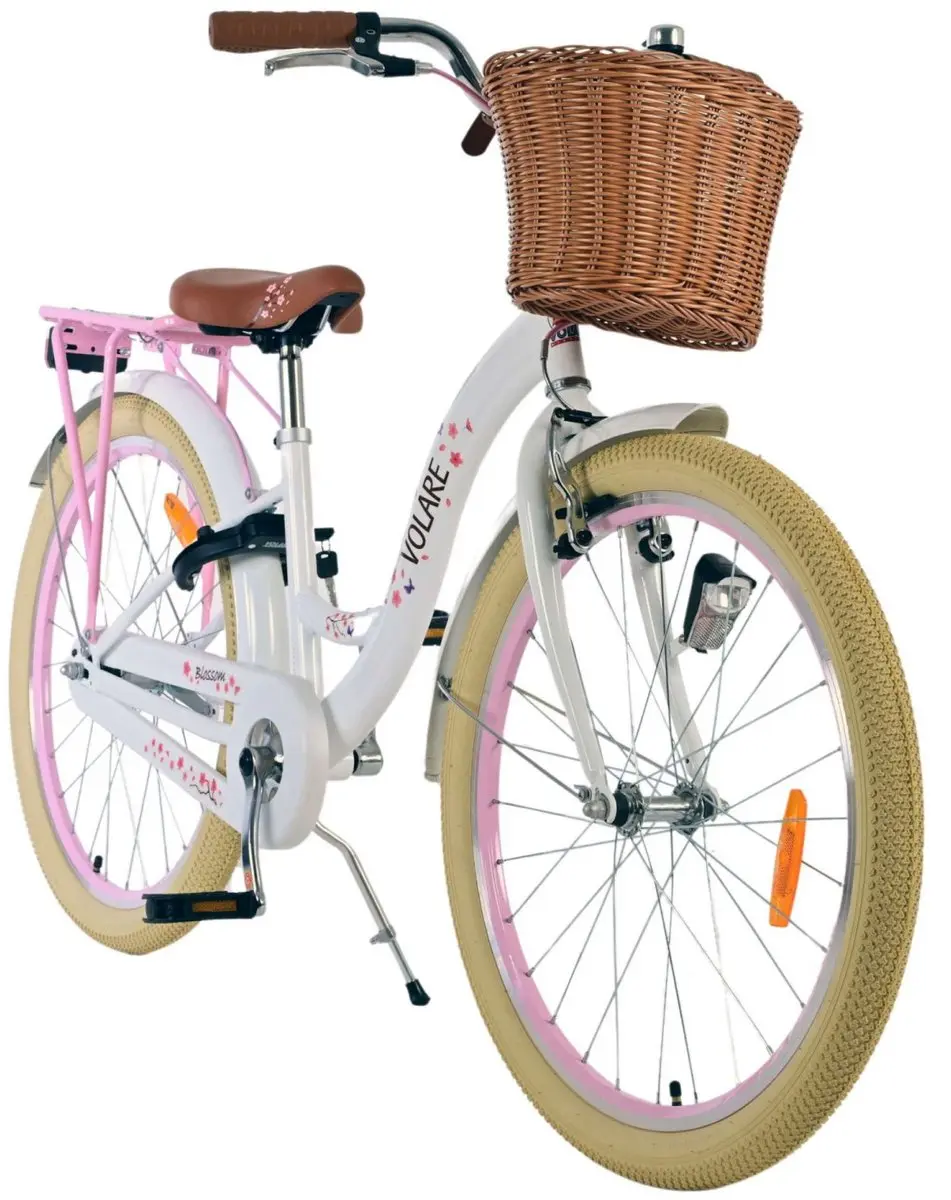Volare Blossom Kinderfiets 24 inch - 1 Versnelling - Wit
