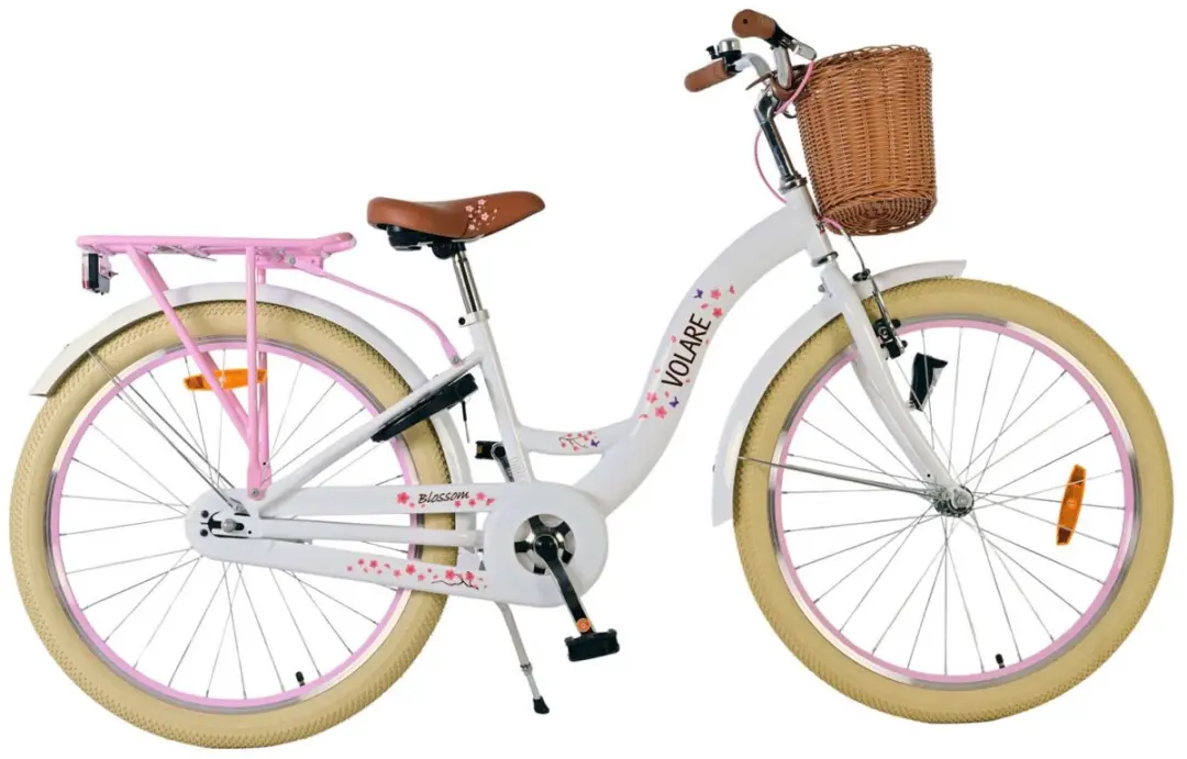 Volare Blossom Kinderfiets 24 inch - 1 Versnelling - Wit