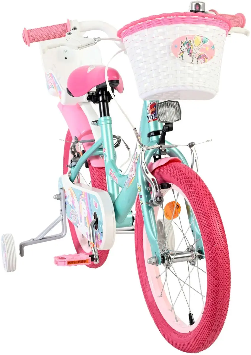 Volare Unicorn Kinderfiets 16" - Groen - 1 Versnelling