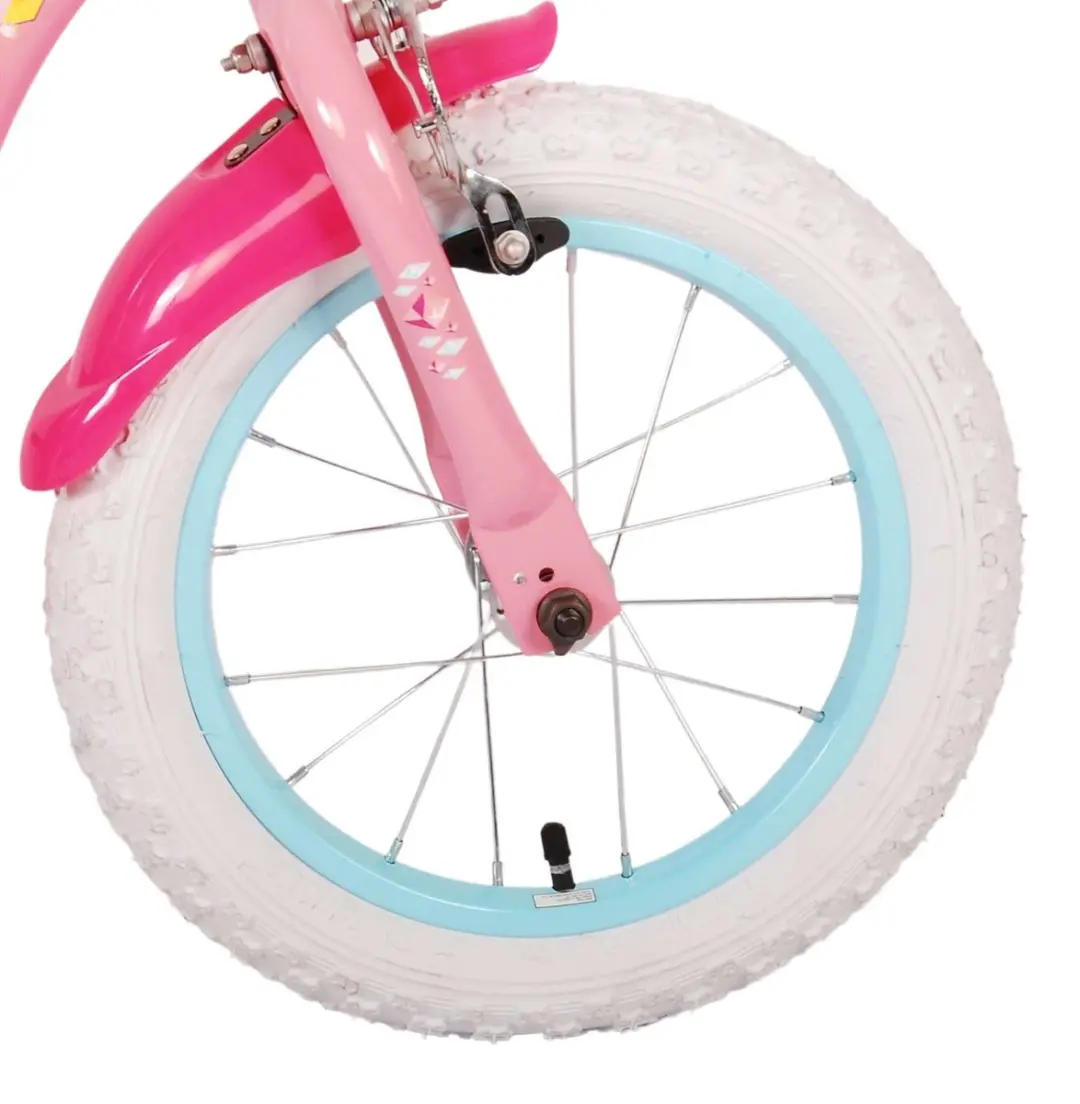 Volare Disney Princess Kinderfiets 14 inch - Roze - afbeelding 6 van 6