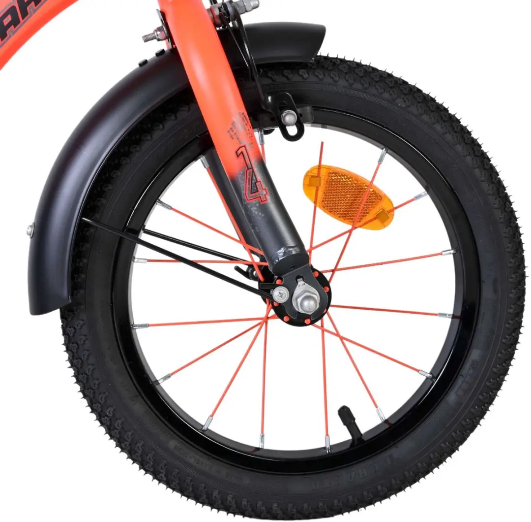 Volare Thombike Kinderfiets 14" - 1 Versnelling - Oranje/Grijs