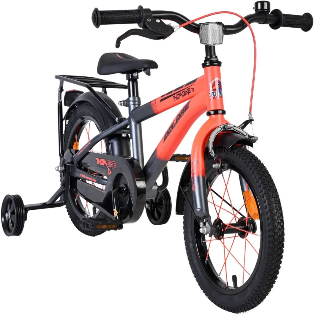 Volare Thombike Kinderfiets 14" - 1 Versnelling - Oranje/Grijs - afbeelding 6 van 6