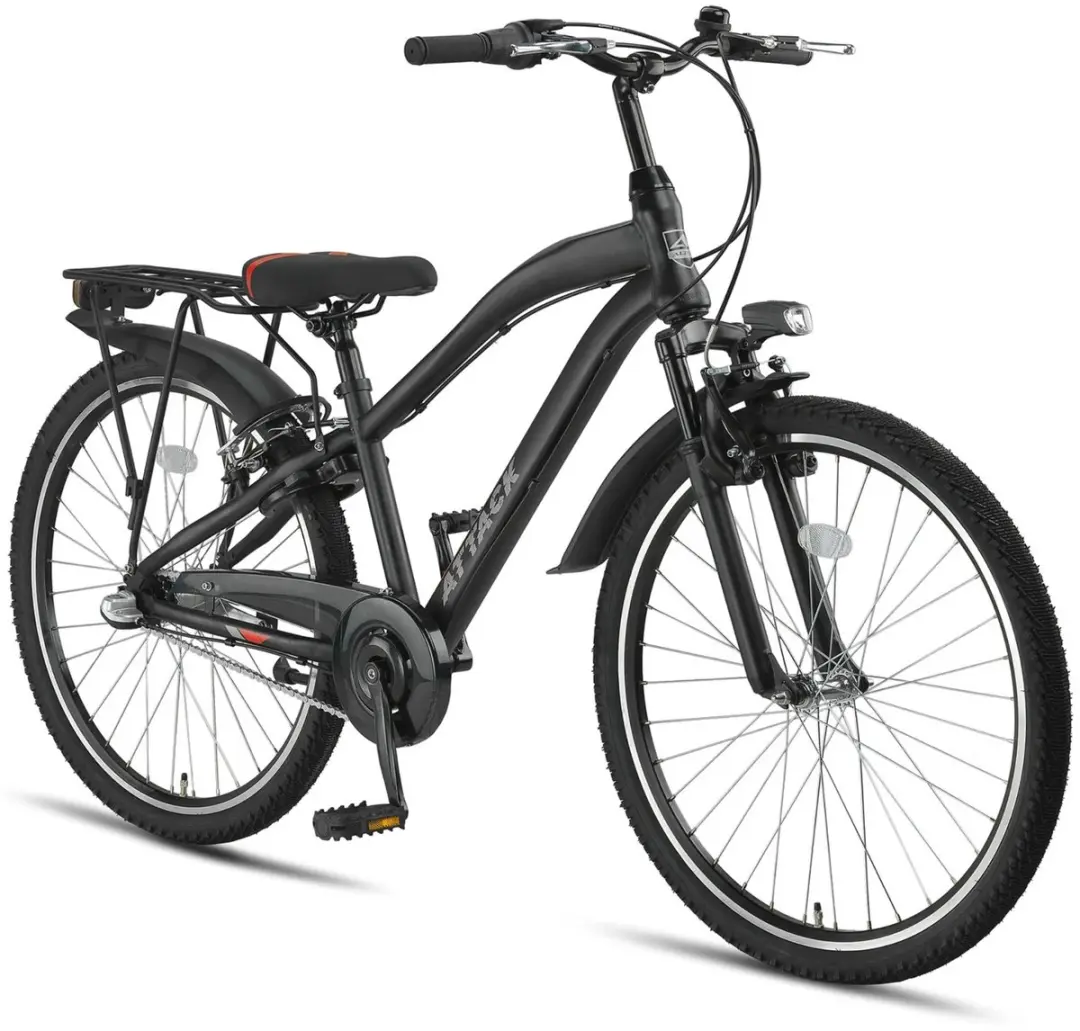Altec Attack Allroad Kinderfiets 24" - 3 Versnellingen - Zwart
