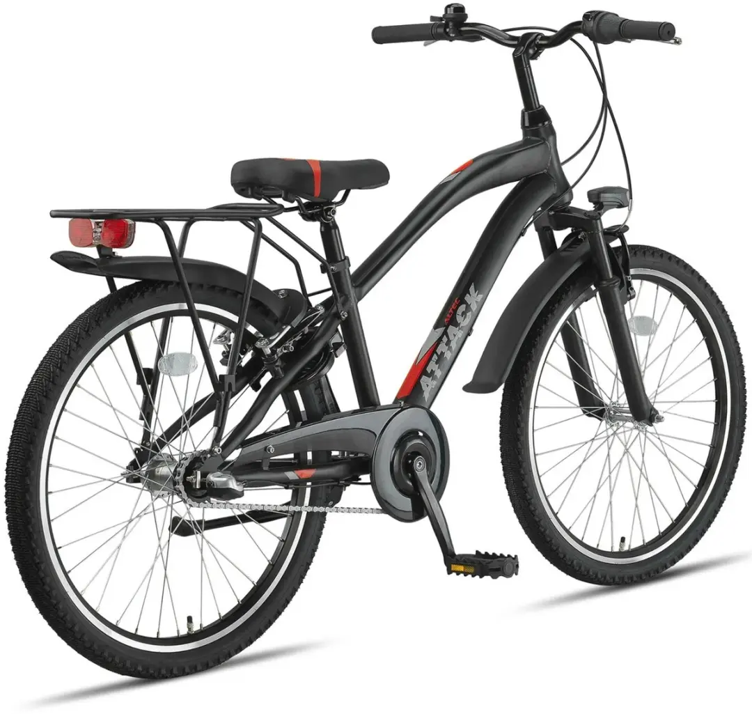 Altec Attack Allroad Kinderfiets 24" - 3 Versnellingen - Zwart