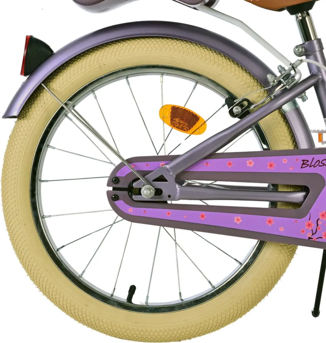 Volare Blossom Kinderfiets 18 inch - Paars - Twee handremmen