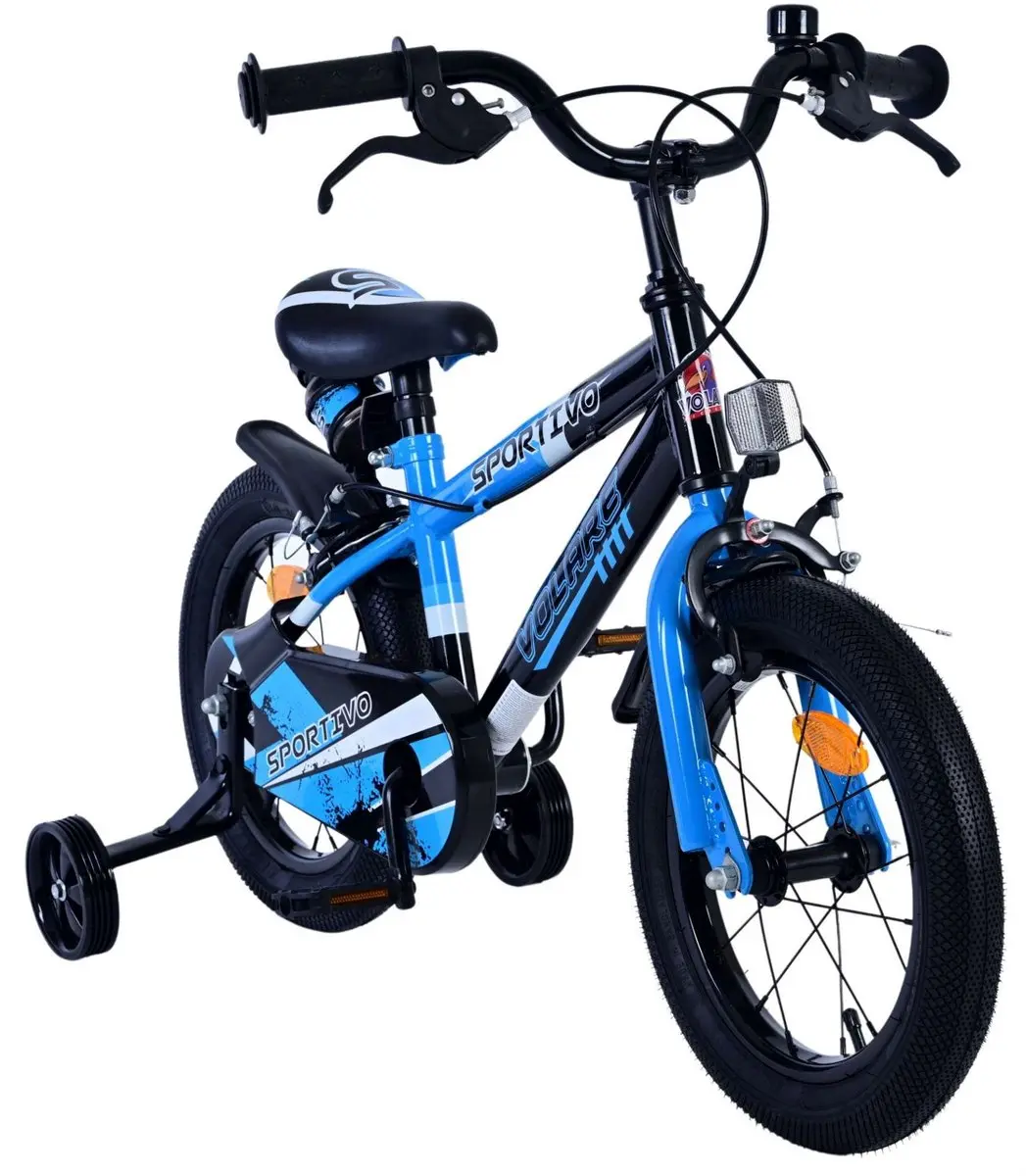 Volare Sportivo Kinderfiets 14 inch - Jongens - Blauw/Zwart - afbeelding 5 van 6