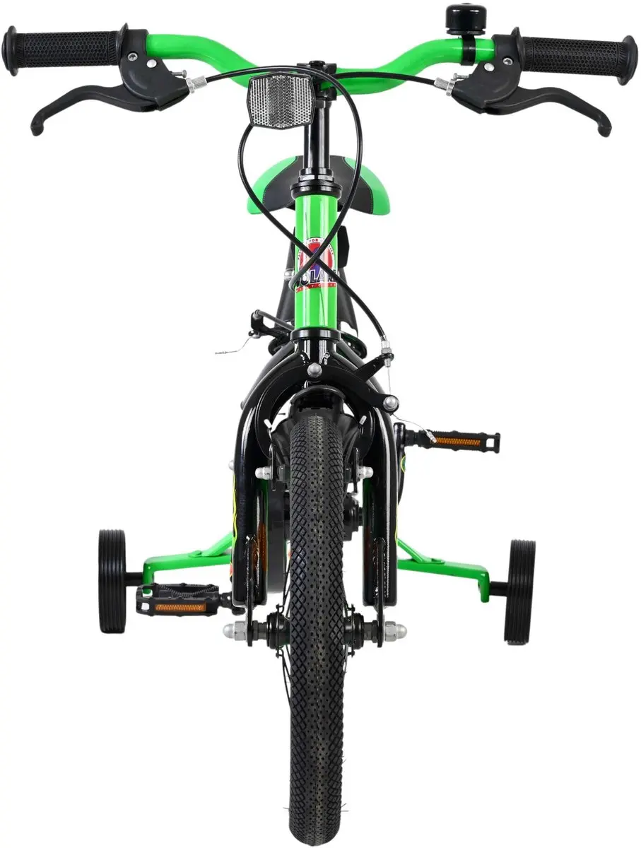 Volare Strike Kinderfiets 14" - Zwart Groen - 1 Versnelling