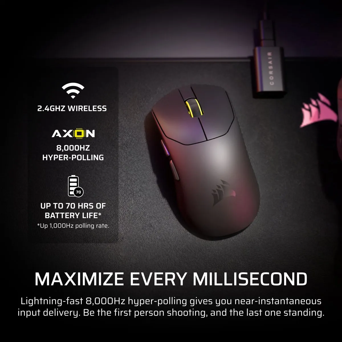 Corsair Sabre v2 Pro Gaming Muis - CH-931G000-WW - 33000 DPI - Zwart
