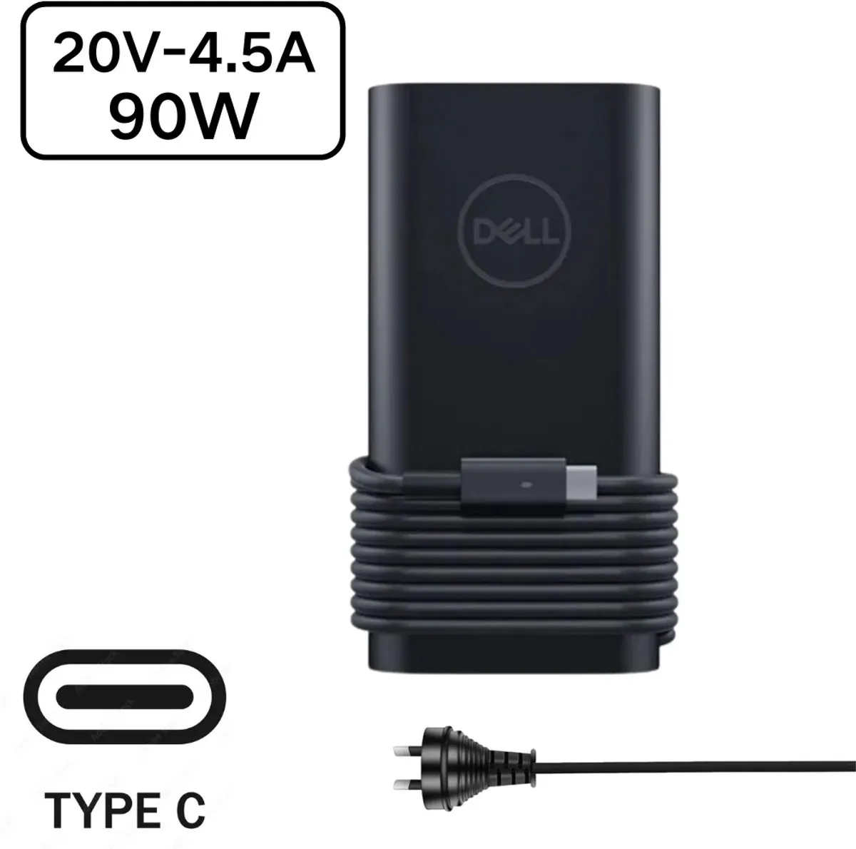 Dell DA90PM170 USB-C Oplader 90W - Zwart