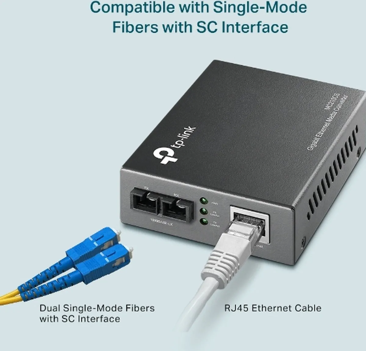 TP-Link MC210CS Media Converter Switch - 1x SFP/1x Ethernet - Grijs