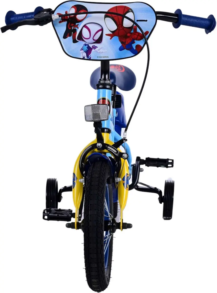 Volare Spidey Kinderfiets 12 inch - 1 Versnelling - Blauw/Geel