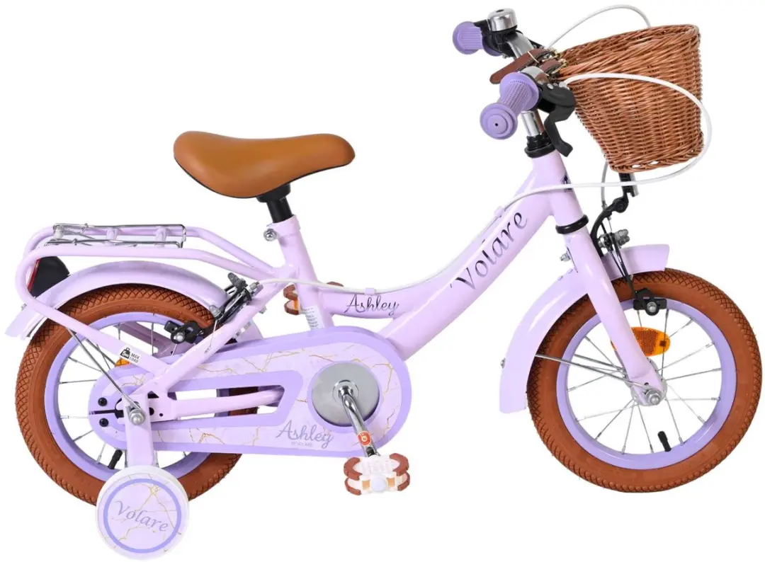 Volare Ashley Kinderfiets 12" - Lila - 1 Versnelling