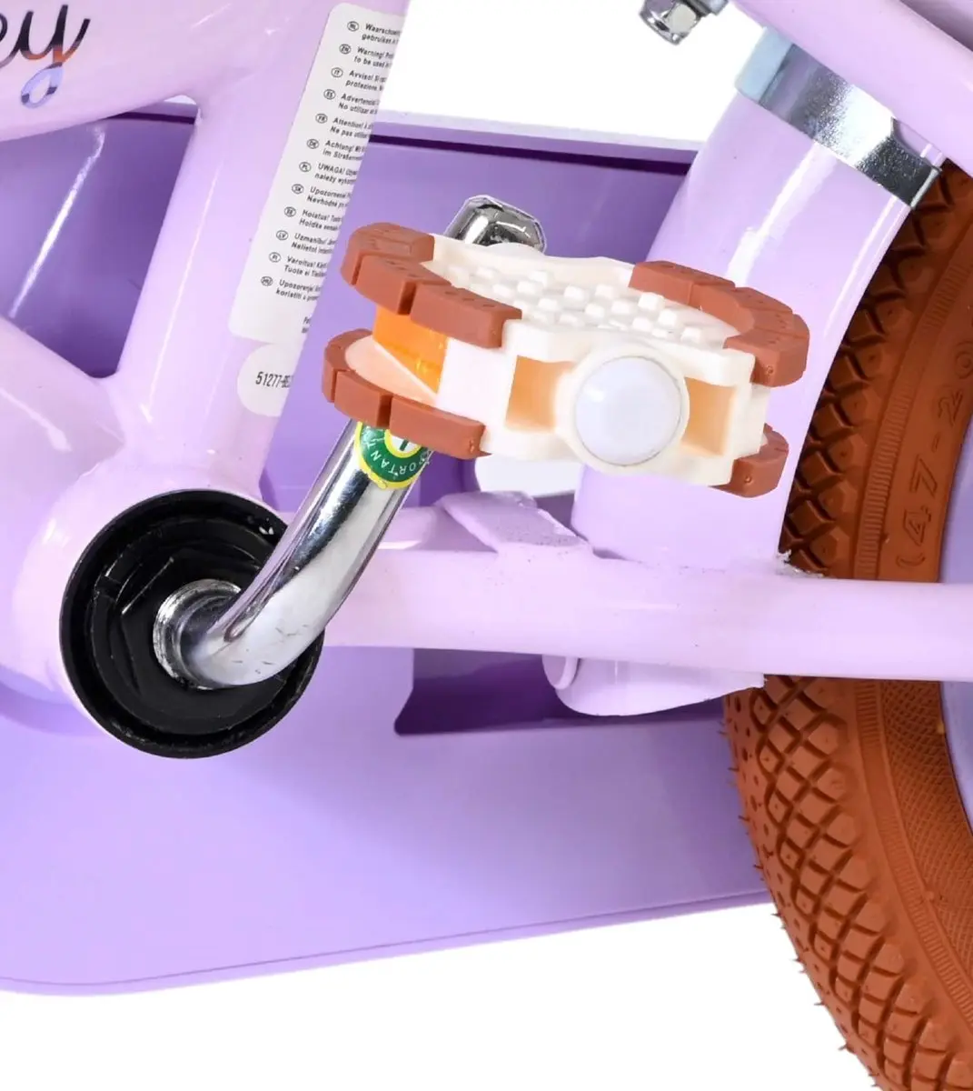 Volare Ashley Kinderfiets 12" - Lila - 1 Versnelling