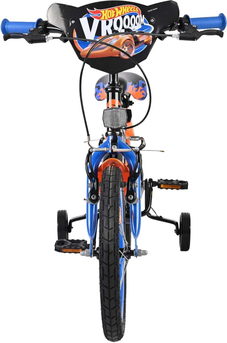Volare Hot Wheels Kinderfiets 16 inch - Zwart/Oranje/Blauw
