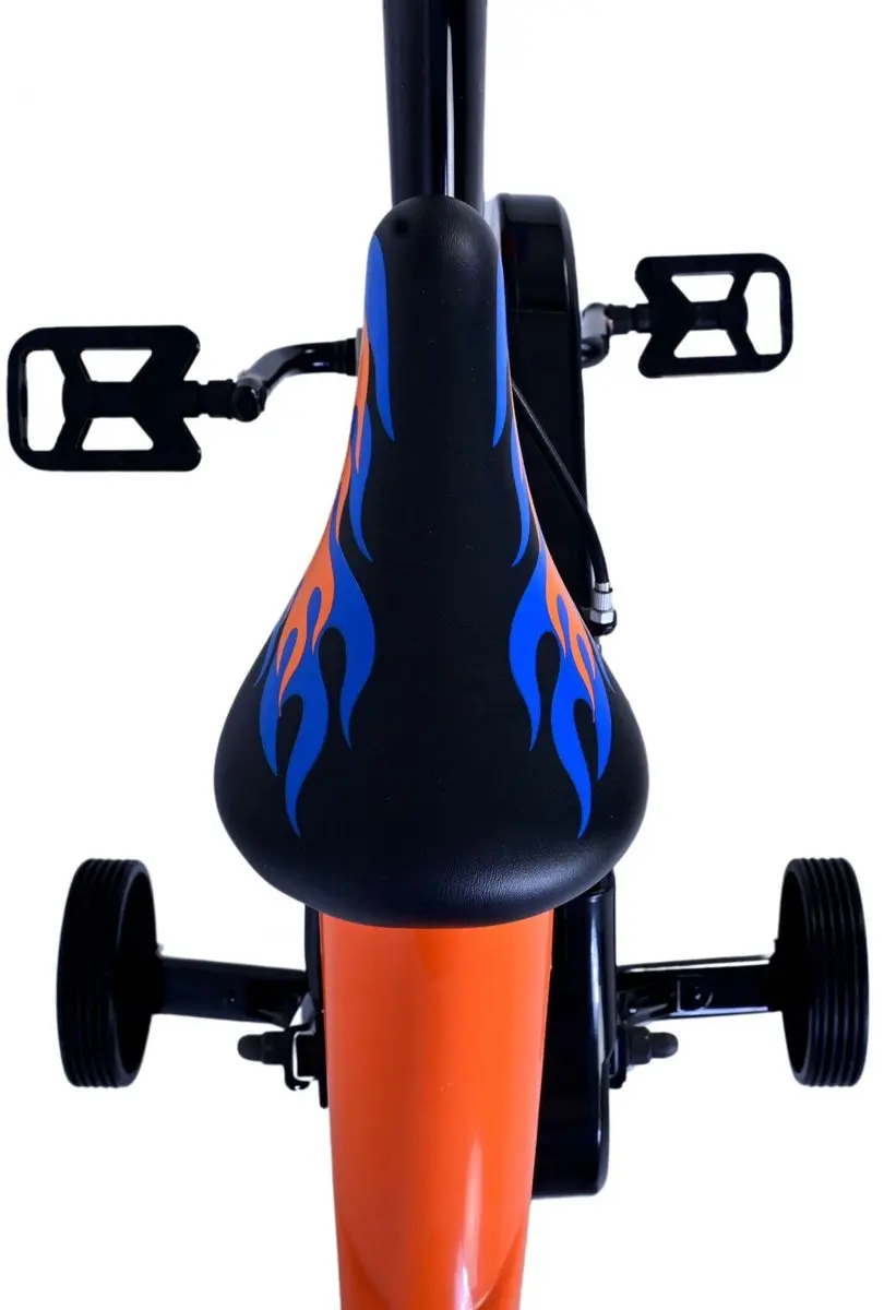 Volare Hot Wheels Kinderfiets 16 inch - Zwart/Oranje/Blauw