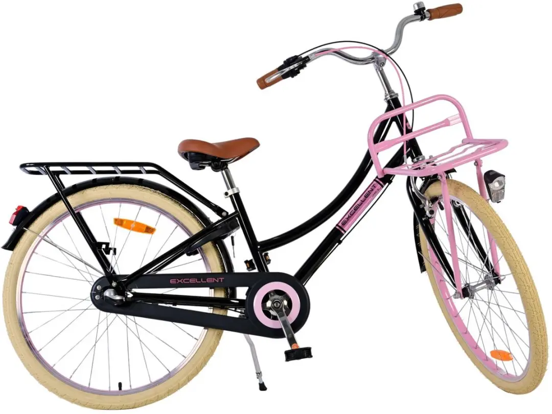 Volare Excellent Kinderfiets 24 inch - Meisjes - 3 Versnellingen - Zwart
