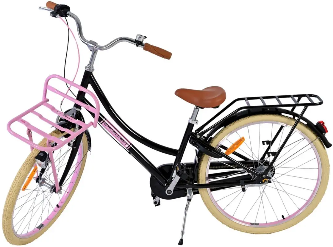 Volare Excellent Kinderfiets 24 inch - Meisjes - 3 Versnellingen - Zwart