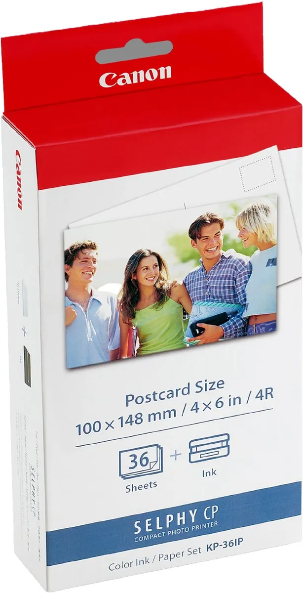 Canon KP-36IP Instant Fotopapier - 36 Stuks - Ansichtkaartformaat - o.a. SELPHY CP780/CP790