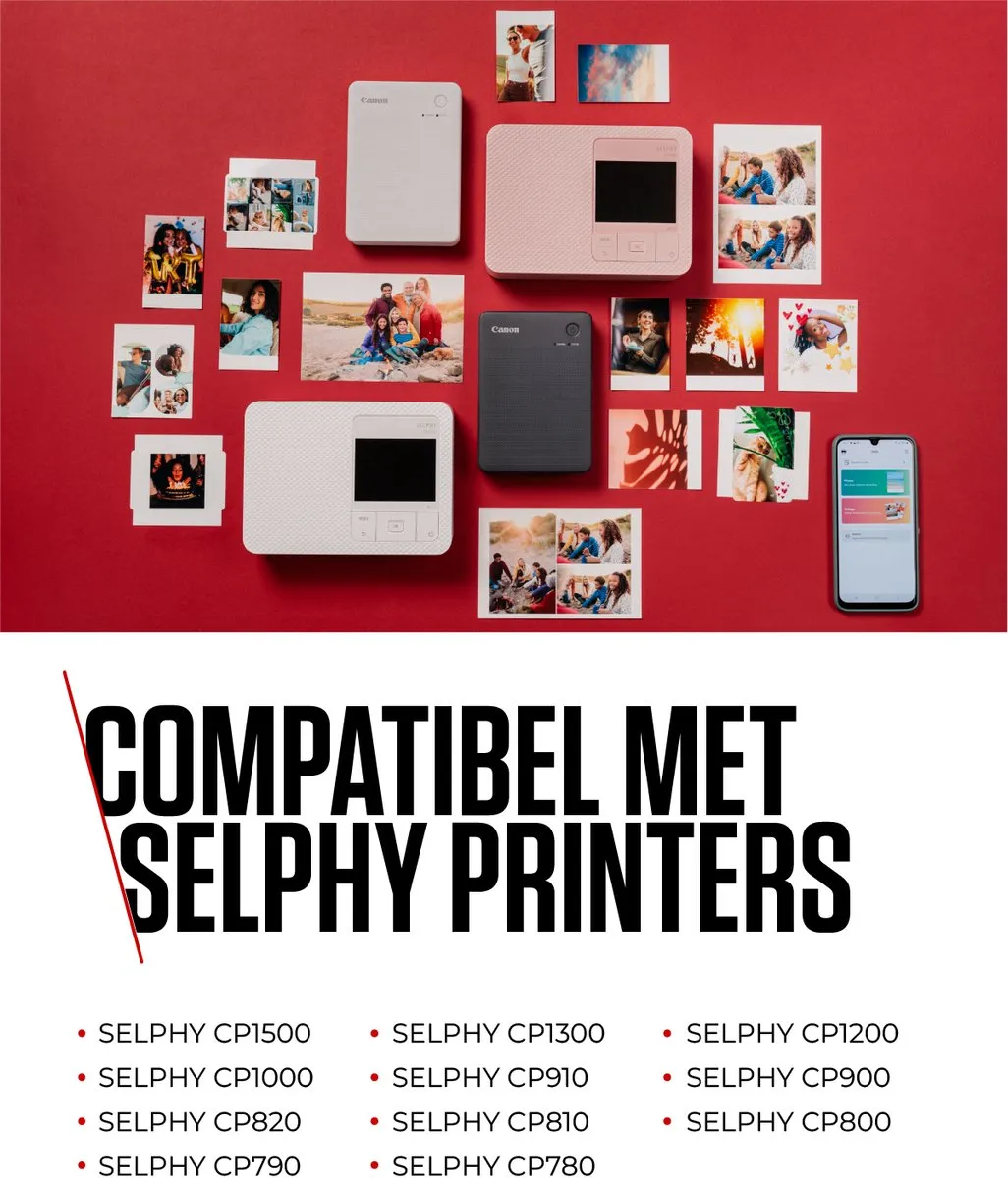 Canon KP-36IP Instant Fotopapier - 36 Stuks - Ansichtkaartformaat - o.a. SELPHY CP780/CP790 - afbeelding 6 van 6