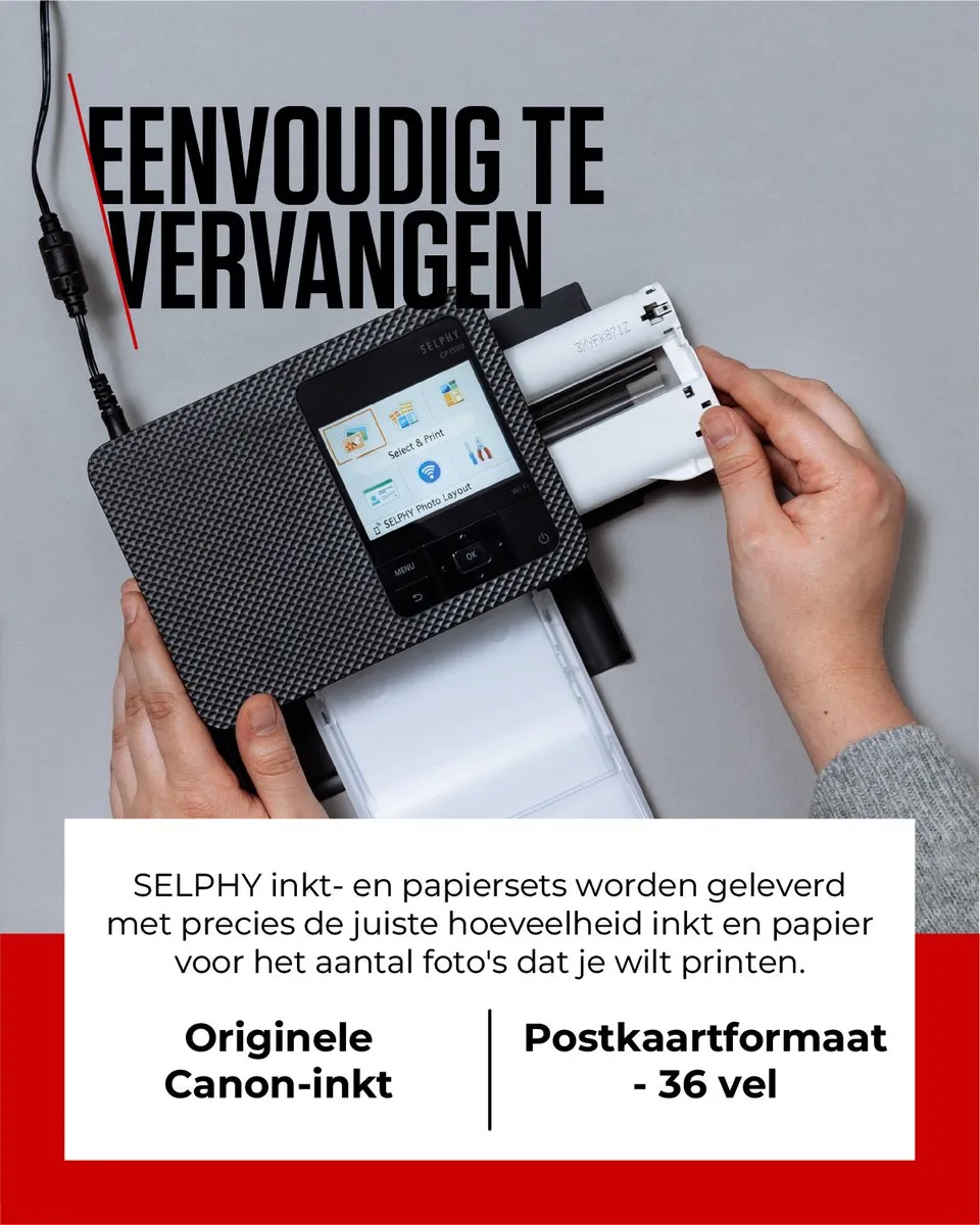 Canon KP-36IP Instant Fotopapier - 36 Stuks - Ansichtkaartformaat - o.a. SELPHY CP780/CP790