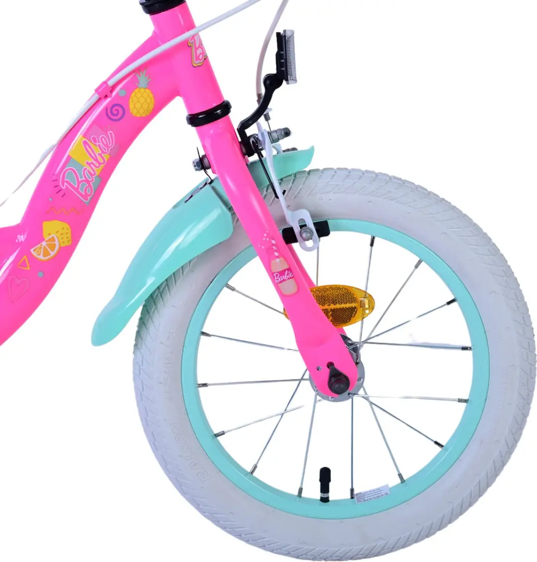 Volare Barbie Kinderfiets 14 inch - Roze - 1 Versnelling - afbeelding 6 van 6